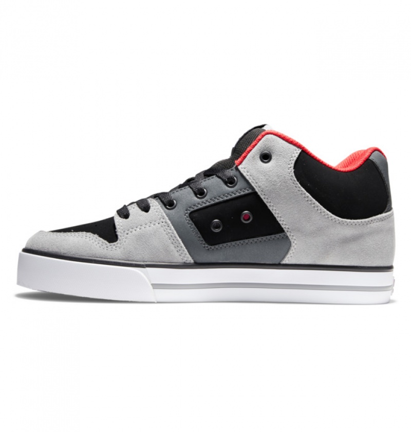 Basket DC Pure MID Noir Grise Rouge Homme | WMN-8527078