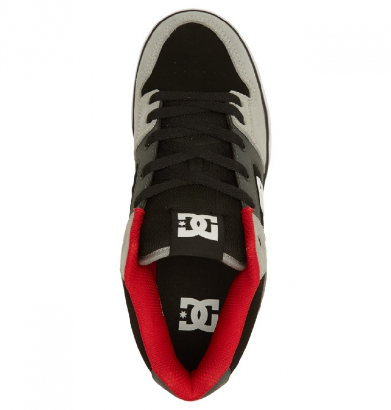 Basket DC Pure MID Noir Grise Rouge Homme | WMN-8527078