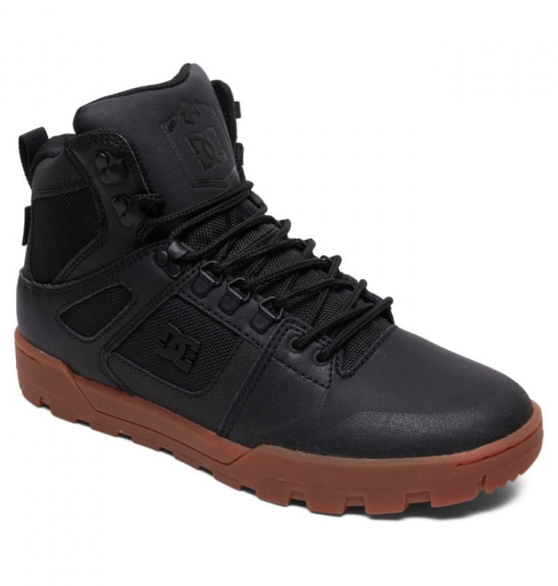 Botte Hiver DC Pure High-Top D'eau-Resistant Noir Homme | PDM-7530691