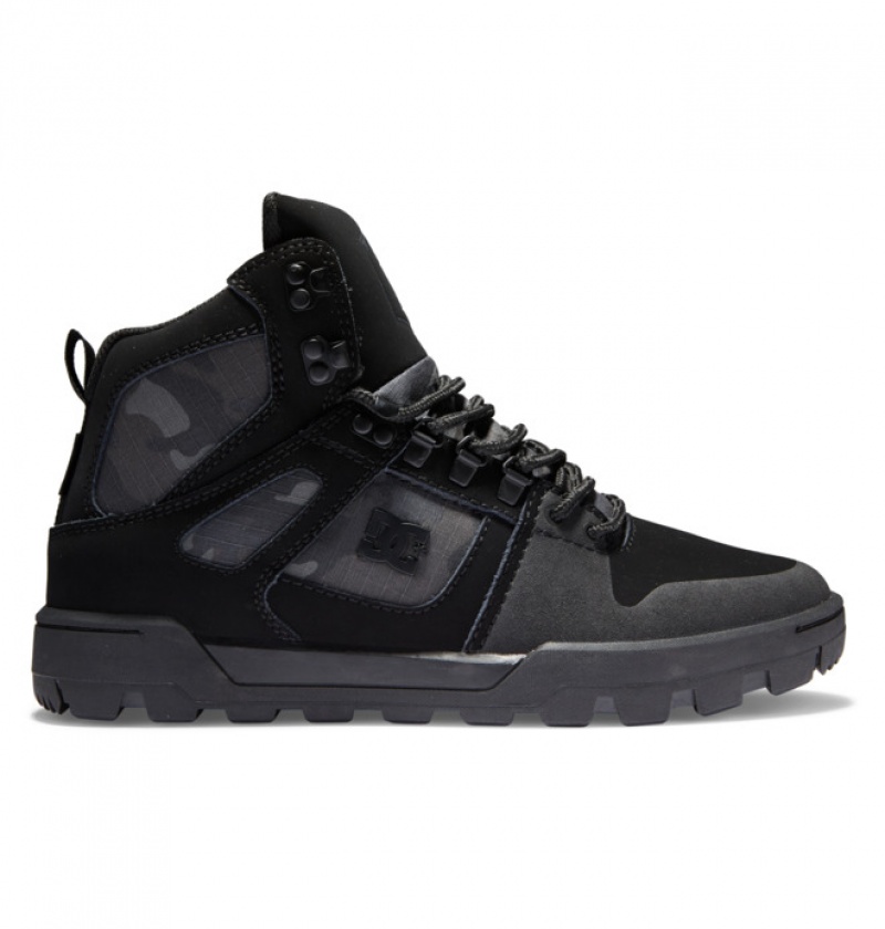 Botte Hiver DC Pure High Tops Imperméables Noir Grise Homme | ECO-8198816