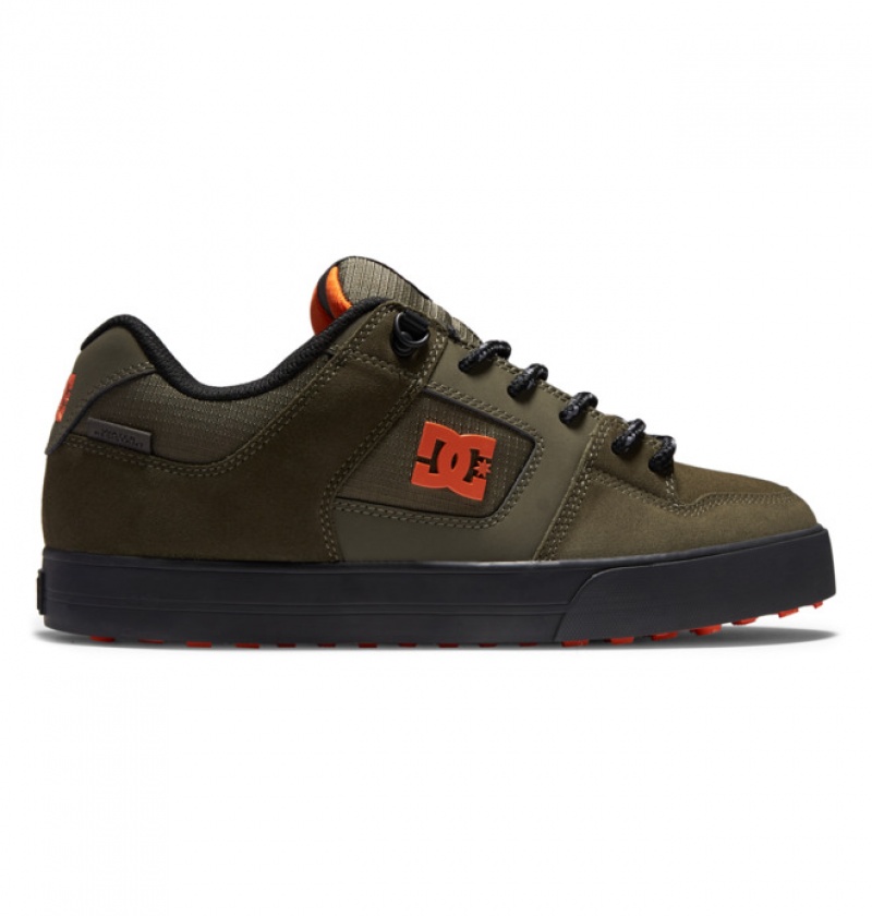 Botte Hiver DC Pureized Skate Vert Olive Orange Homme | DNG-1205671