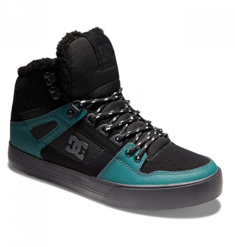 Botte Hiver DC Pure High Tops Noir Vert Homme | YMB-2633299