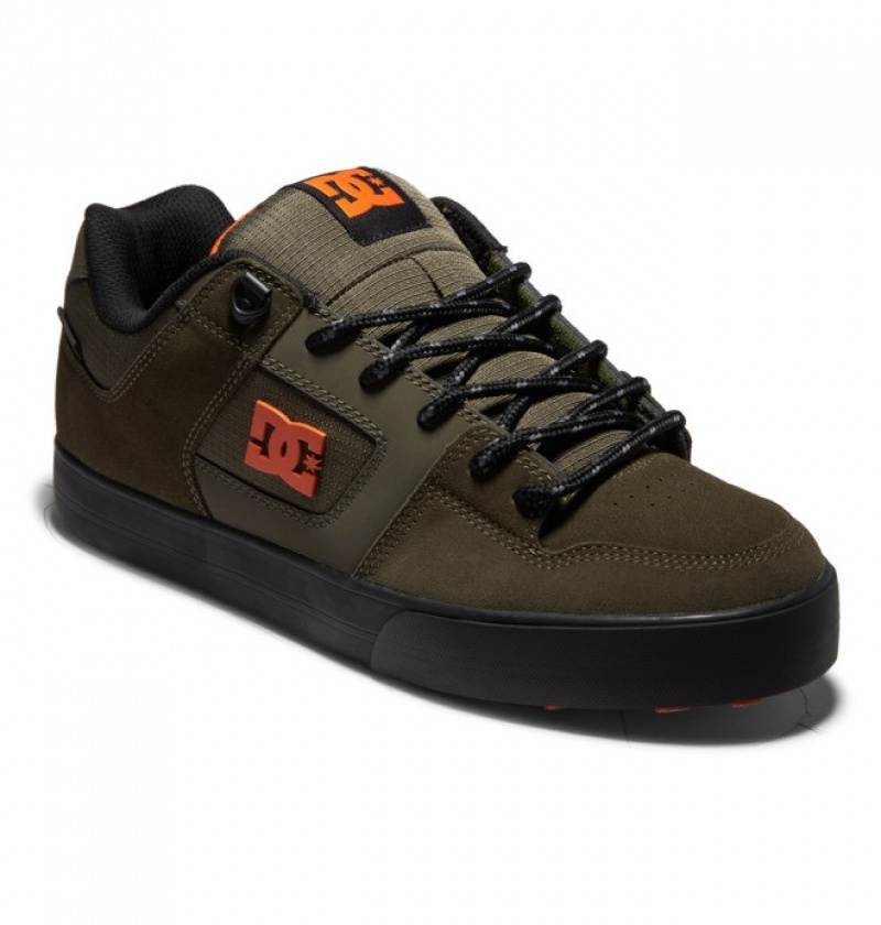 Botte Hiver DC Pureized Skate Vert Olive Orange Homme | DNG-1205671