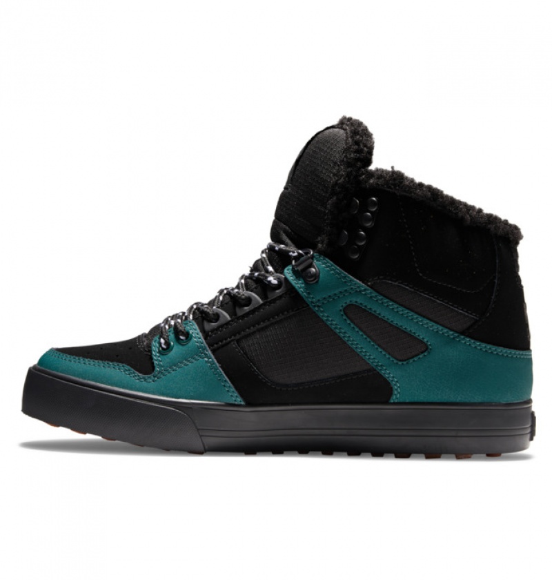 Botte Hiver DC Pure High Tops Noir Vert Homme | YMB-2633299