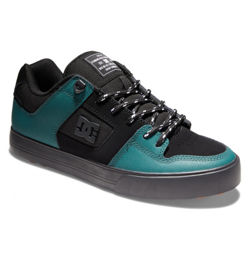 Botte Hiver DC Pureized Skate Noir Vert Homme | JBI-1771461