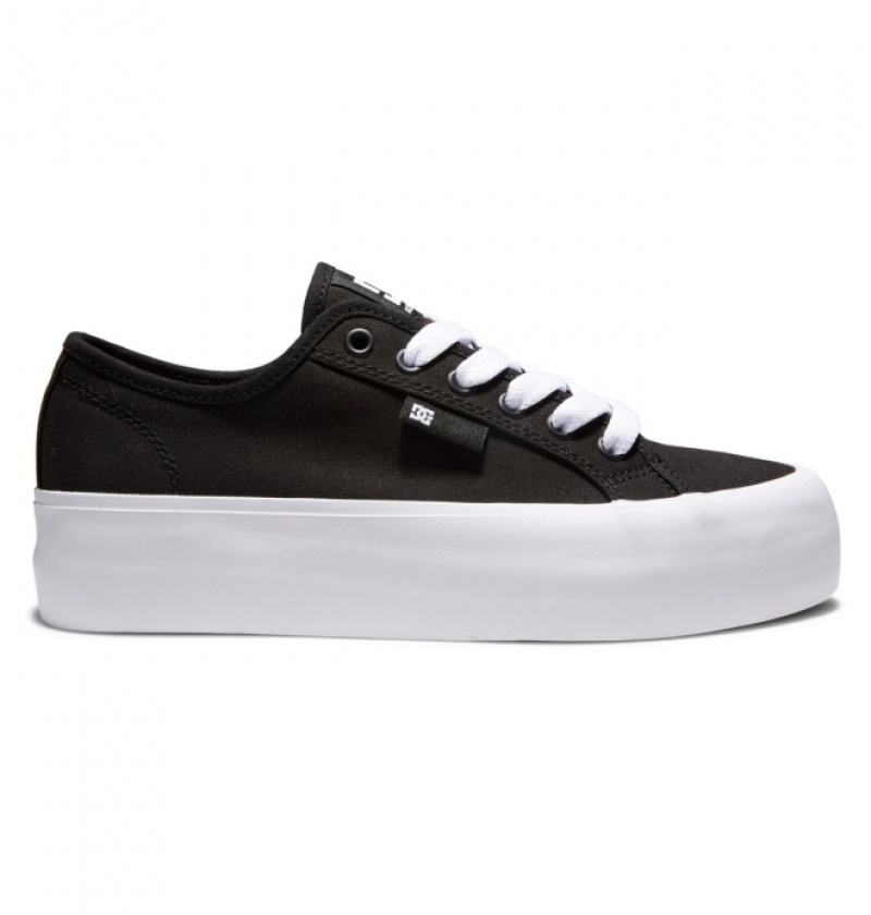 Basket DC Manual Plateforme Noir Blanche Femme | SJG-9897541