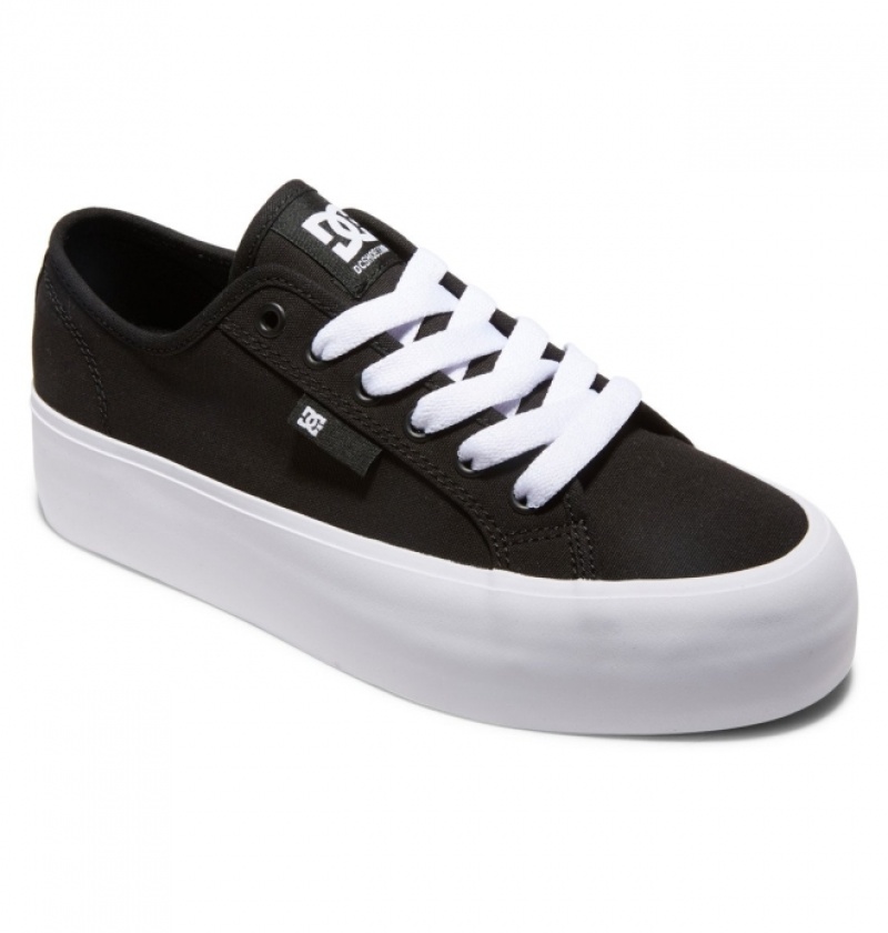 Basket DC Manual Plateforme Noir Blanche Femme | SJG-9897541