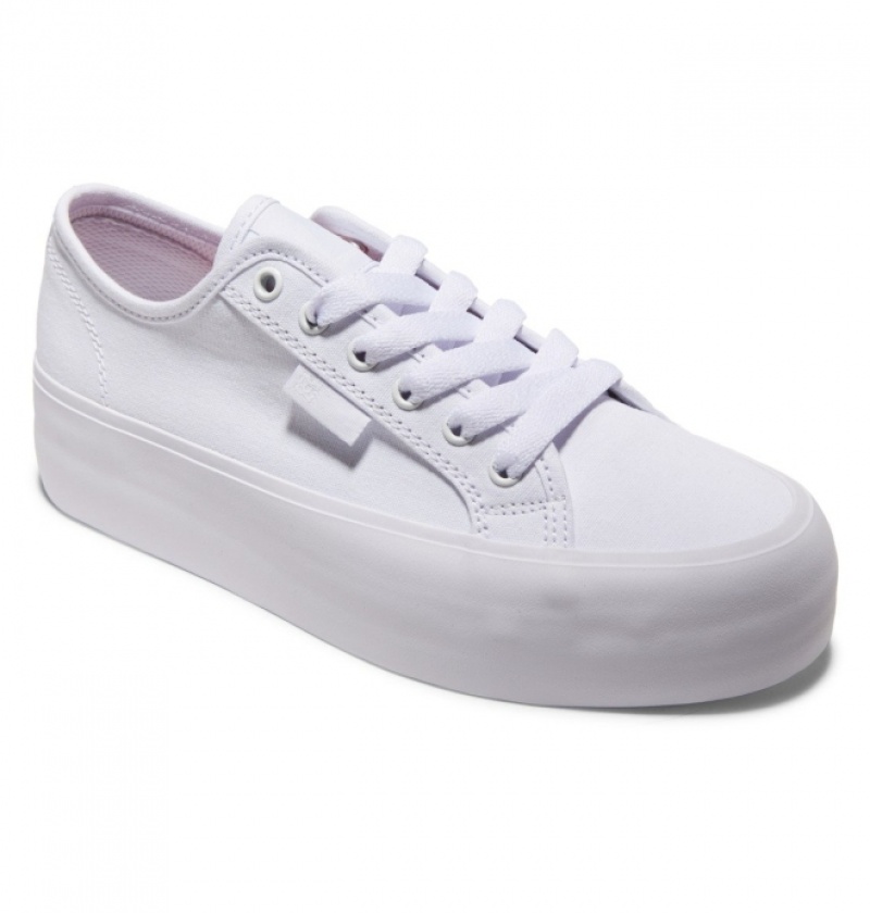 Basket DC Manual Plateforme Blanche Femme | QBX-3410669