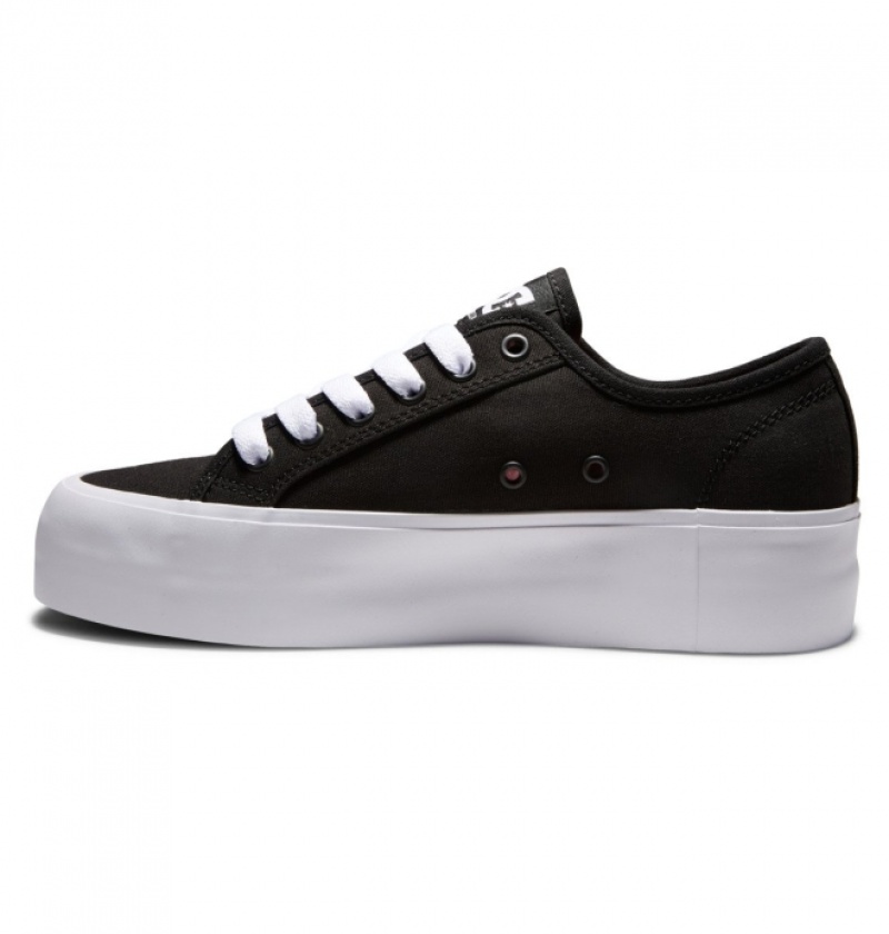 Basket DC Manual Plateforme Noir Blanche Femme | SJG-9897541