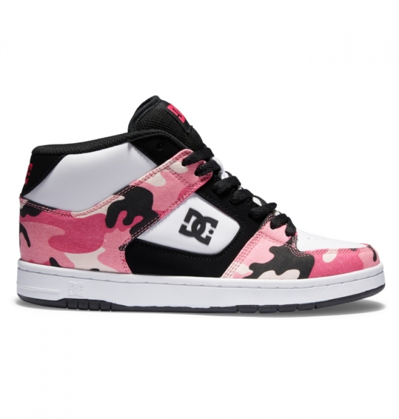 Basket DC Manteca 4 MID Mid-Top Noir Rose Camouflage Femme | XKF-5752582