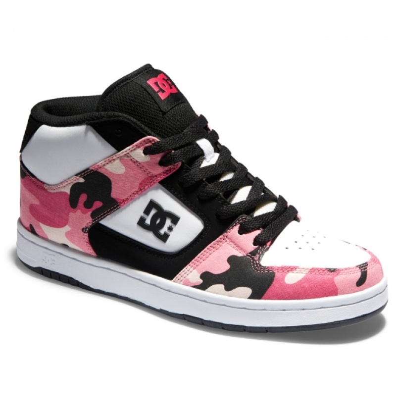 Basket DC Manteca 4 MID Mid-Top Noir Rose Camouflage Femme | XKF-5752582