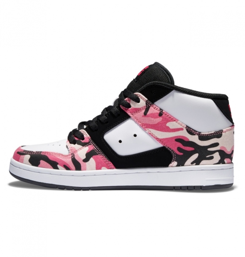 Basket DC Manteca 4 MID Mid-Top Noir Rose Camouflage Femme | XKF-5752582