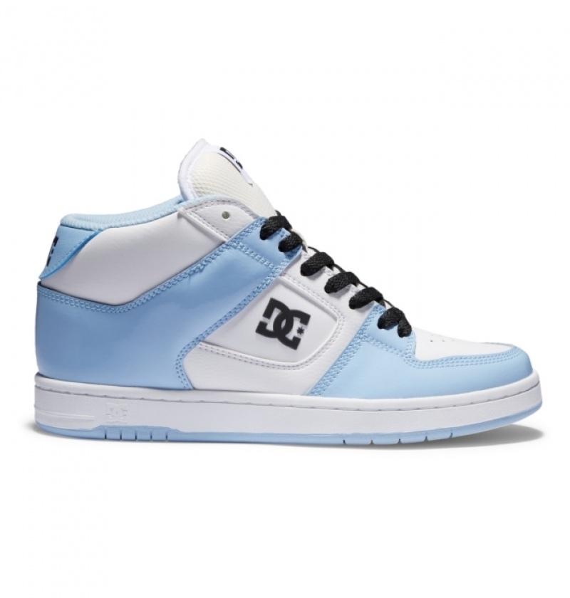 Basket DC Manteca 4 MID Mid-Top Bleu Blanche Noir Femme | QEQ-7142674