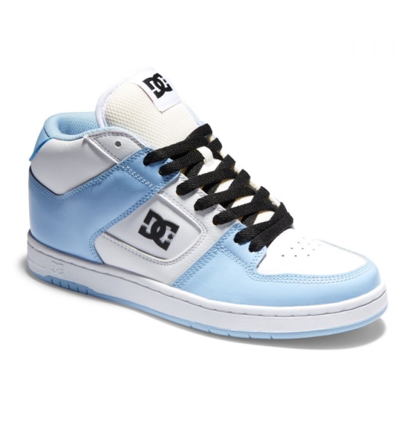 Basket DC Manteca 4 MID Mid-Top Bleu Blanche Noir Femme | QEQ-7142674