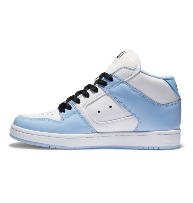 Basket DC Manteca 4 MID Mid-Top Bleu Blanche Noir Femme | QEQ-7142674