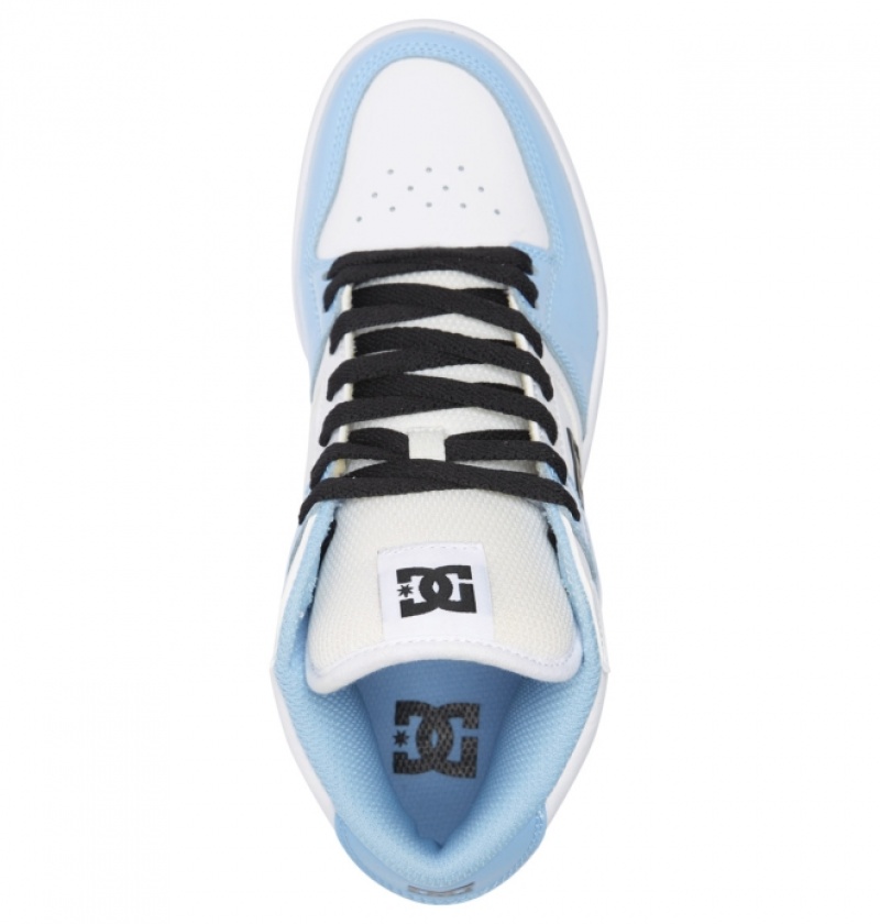 Basket DC Manteca 4 MID Mid-Top Bleu Blanche Noir Femme | QEQ-7142674