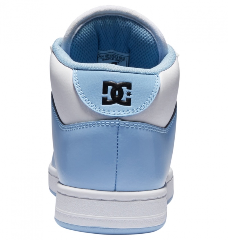 Basket DC Manteca 4 MID Mid-Top Bleu Blanche Noir Femme | QEQ-7142674