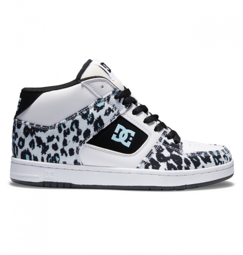 Basket DC Manteca 4 MID Mid-Top Bleu Clair Noir Blanche Femme | GNN-1023199