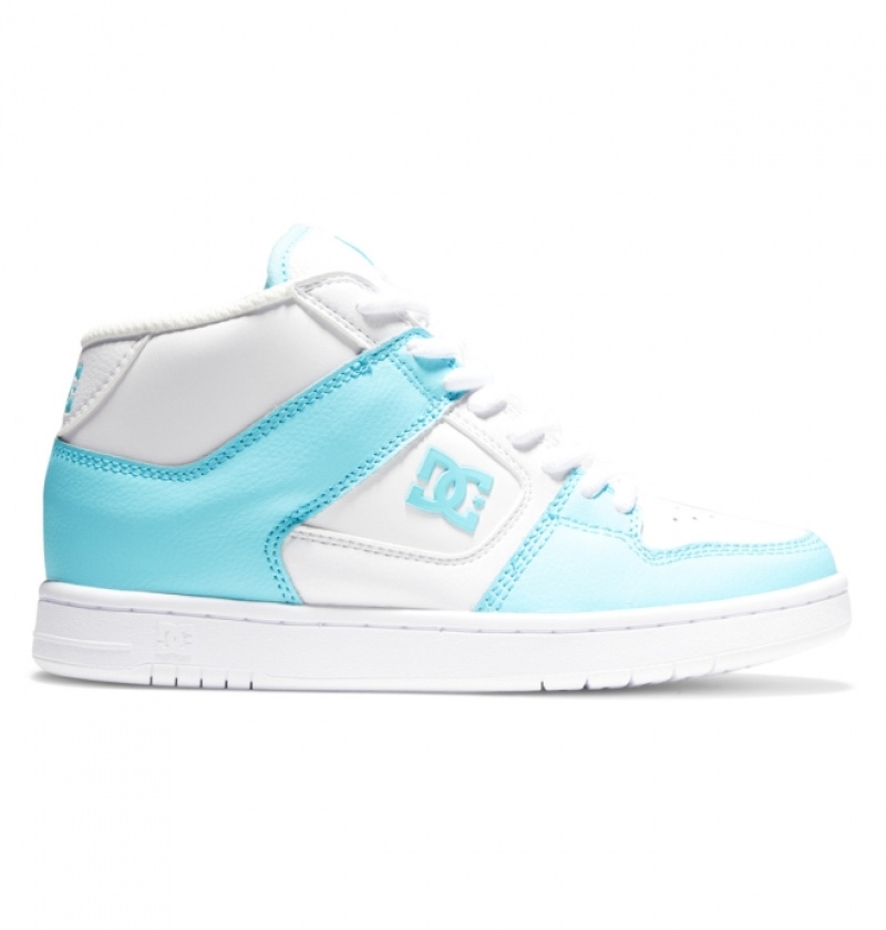 Basket DC Manteca 4 MID Mid-Top Blanche Bleu Femme | KIN-2284474