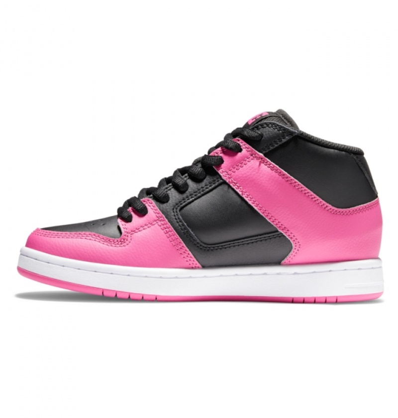 Basket DC Manteca 4 MID Mid-Top Noir Rose Femme | AFP-4814394