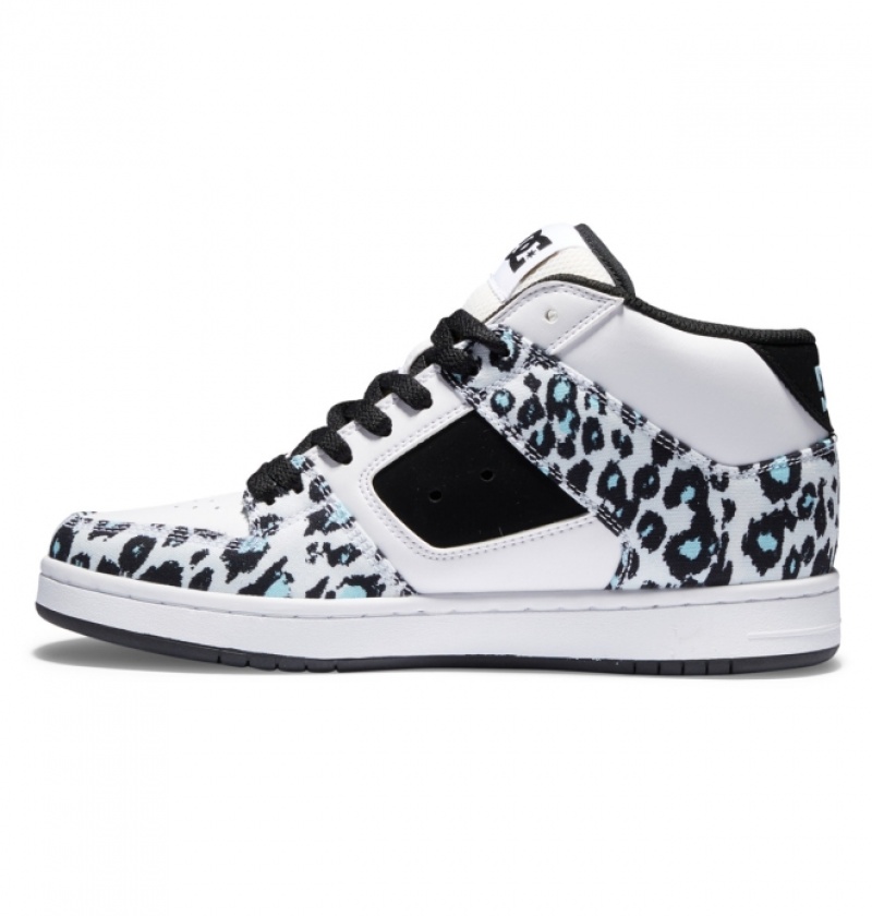 Basket DC Manteca 4 MID Mid-Top Bleu Clair Noir Blanche Femme | GNN-1023199