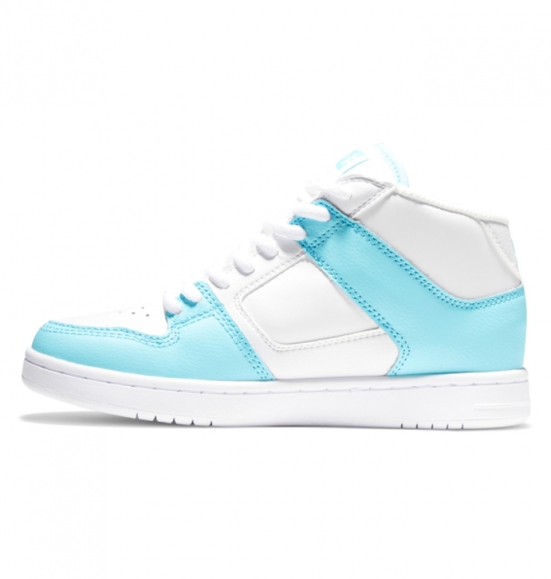 Basket DC Manteca 4 MID Mid-Top Blanche Bleu Femme | KIN-2284474