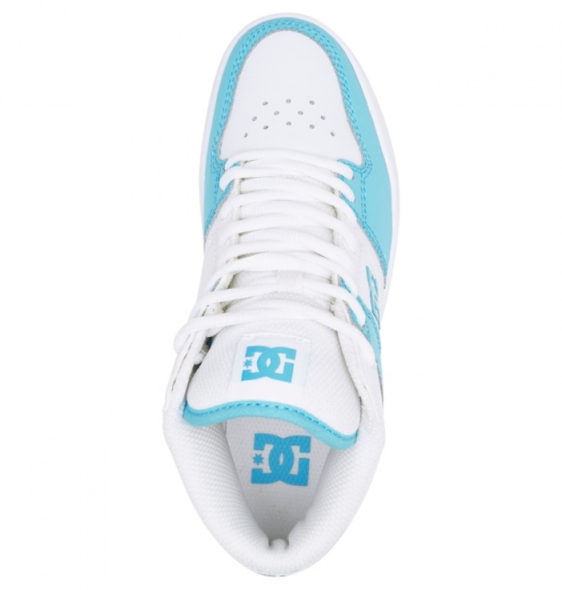 Basket DC Manteca 4 MID Mid-Top Blanche Bleu Femme | KIN-2284474