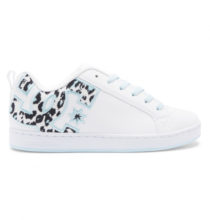 Basket DC Court Graffik Bleu Clair Blanche Femme | SSB-1529334