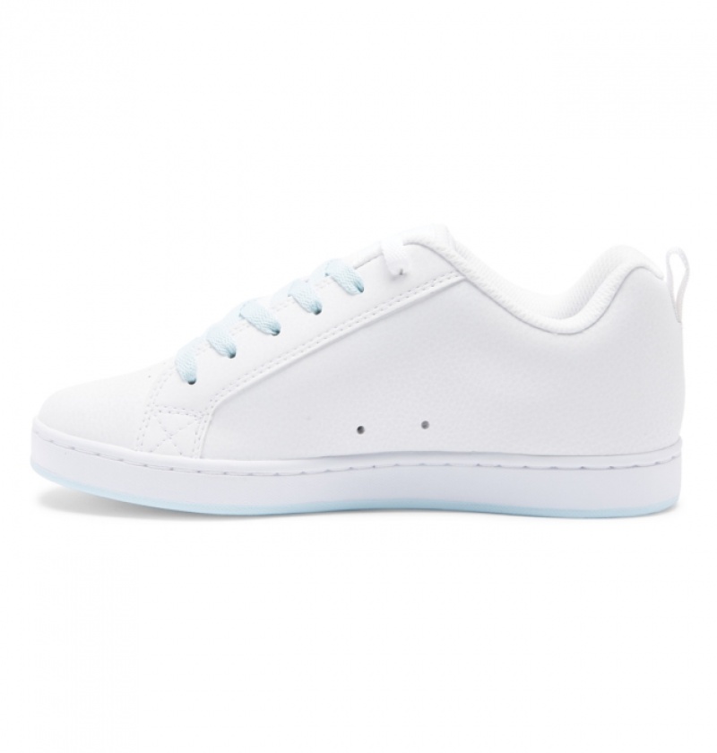 Basket DC Court Graffik Bleu Clair Blanche Femme | SSB-1529334