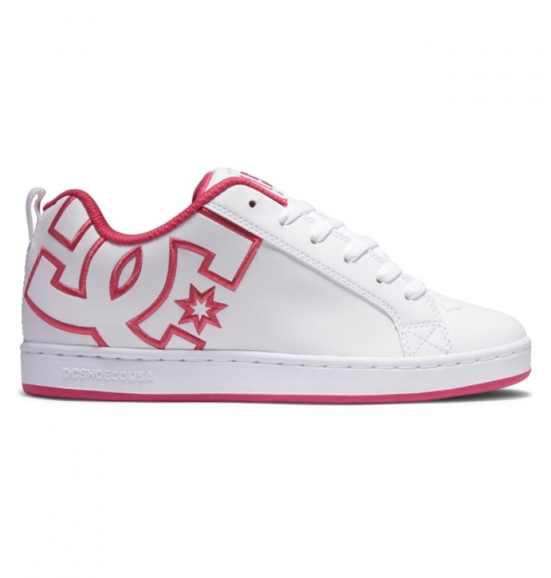 Basket DC Court Graffik Blanche Rose Femme | LIL-3323774