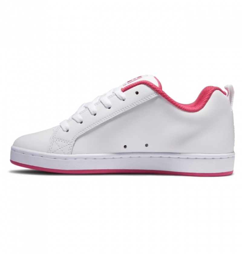 Basket DC Court Graffik Blanche Rose Femme | LIL-3323774