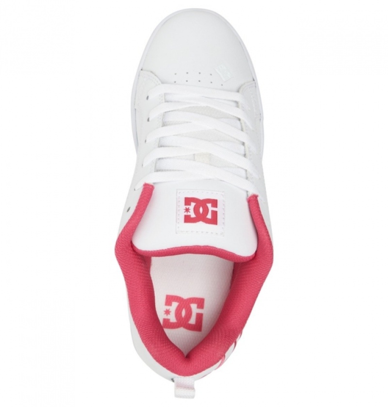 Basket DC Court Graffik Blanche Rose Femme | LIL-3323774