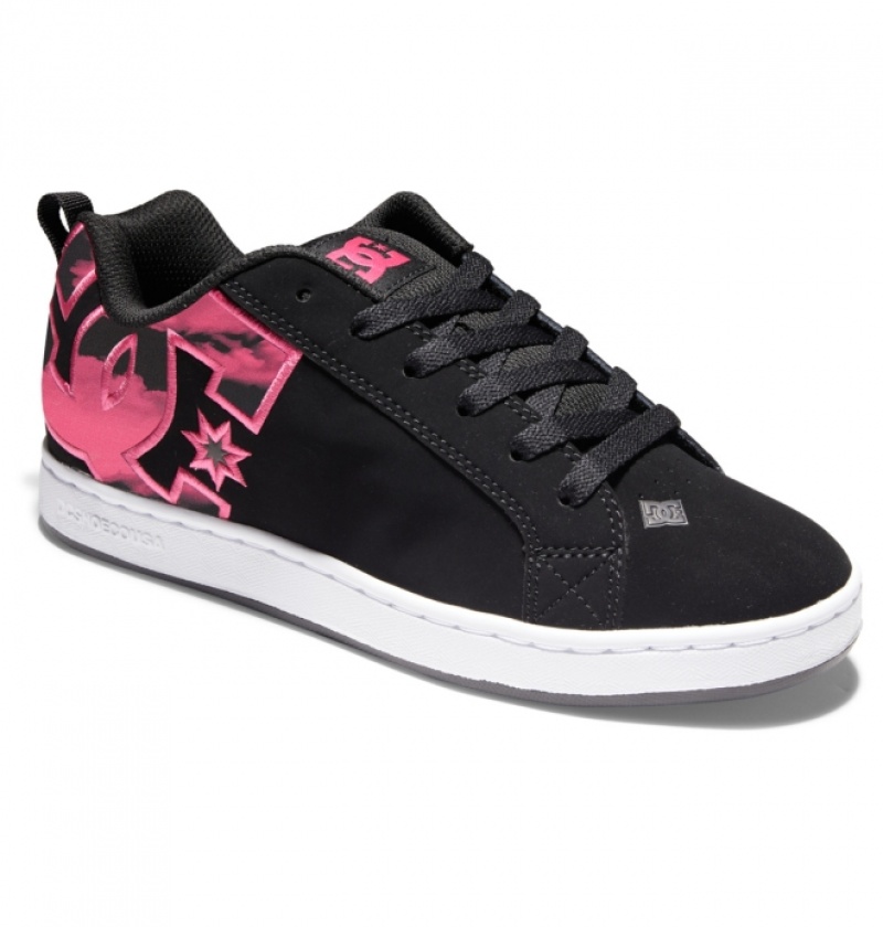 Basket DC Court Graffik Noir Rose Femme | BYD-6239952