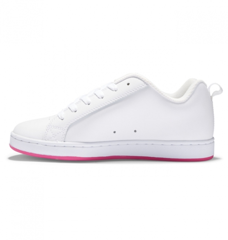 Basket DC Court Graffik Noir Blanche Rose Femme | TVN-5552407