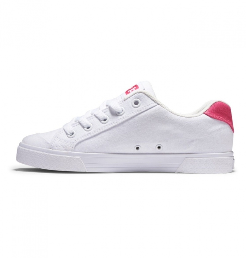 Basket DC Chelsea Blanche Rose Femme | ZLV-3620976