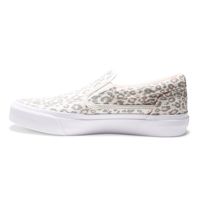 Basket DC Trase Slip On Plateforme Grise Rose Femme | OBR-0633688