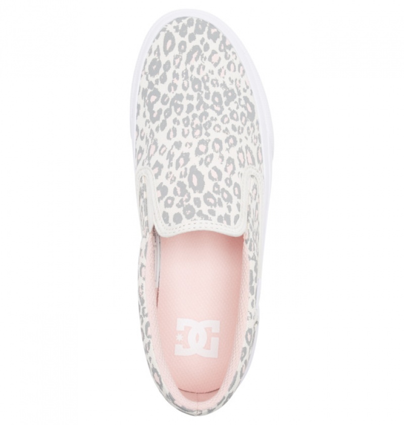 Basket DC Trase Slip On Plateforme Grise Rose Femme | OBR-0633688