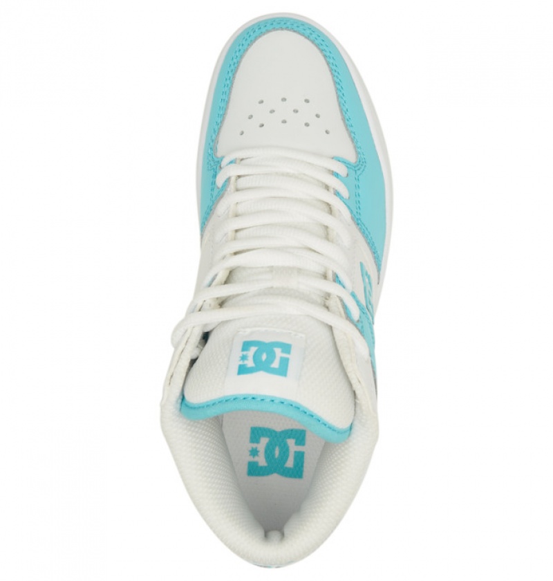 Basket DC Manteca 4 MID Blanche Bleu Femme | XWR-1575277