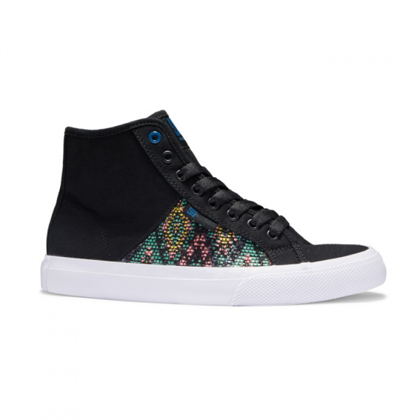 Basket DC Manual HI High Tops LE Tela Bleu Femme | RCG-0246655