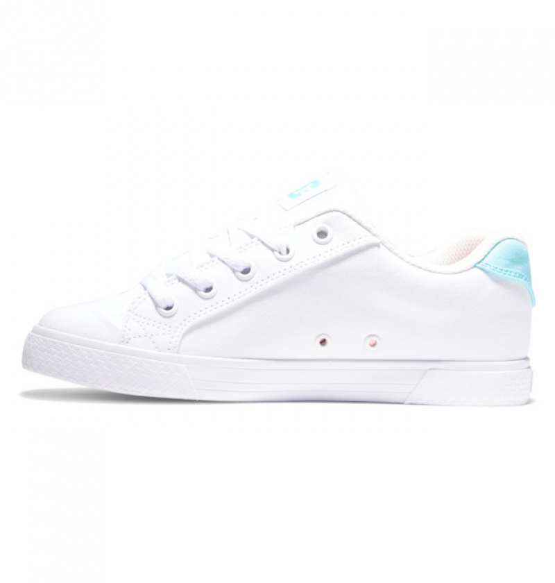 Basket DC Chelsea Blanche Bleu Femme | PKD-8411298