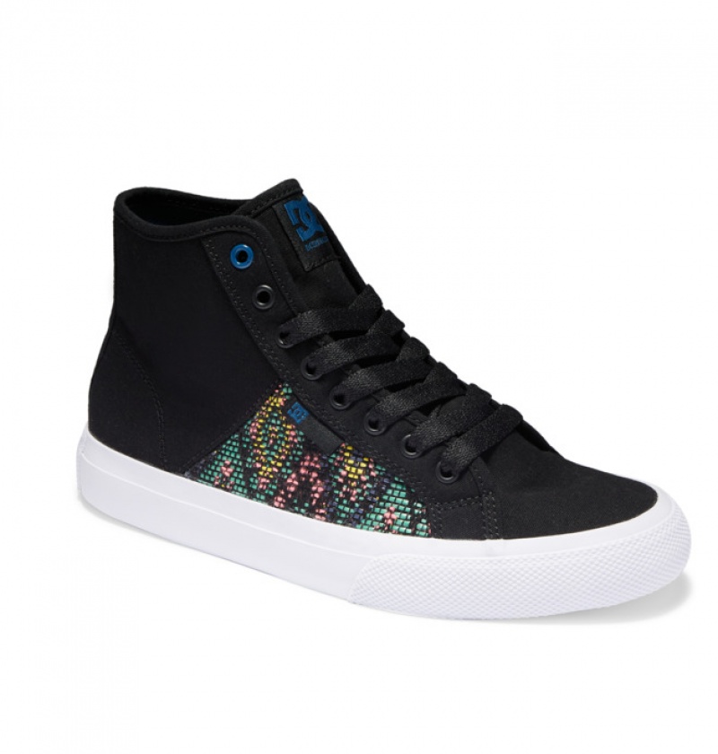 Basket DC Manual HI High Tops LE Tela Bleu Femme | RCG-0246655