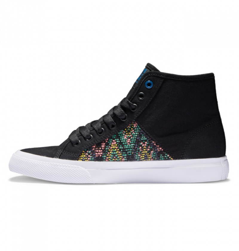 Basket DC Manual HI High Tops LE Tela Bleu Femme | RCG-0246655