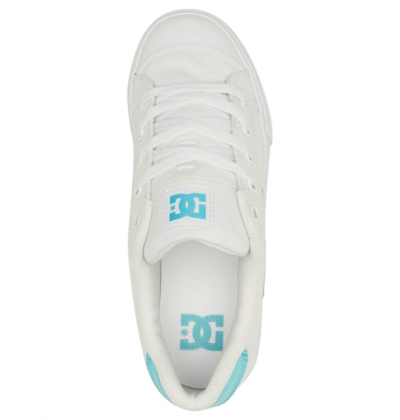 Basket DC Chelsea Blanche Bleu Femme | PKD-8411298