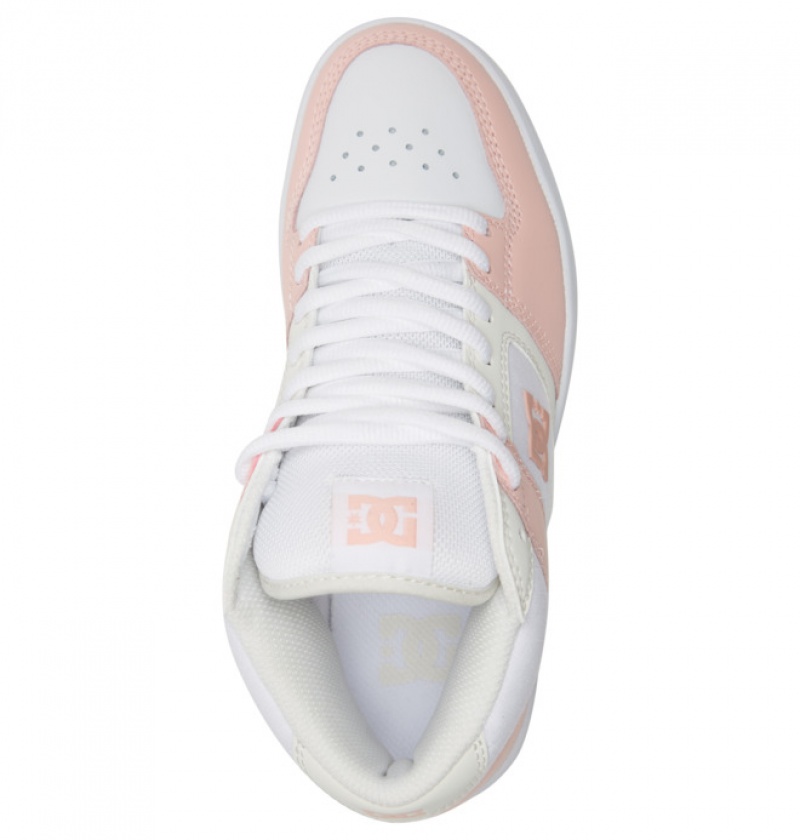 Basket DC Manteca 4 MID Blanche Rose Femme | REH-4719306